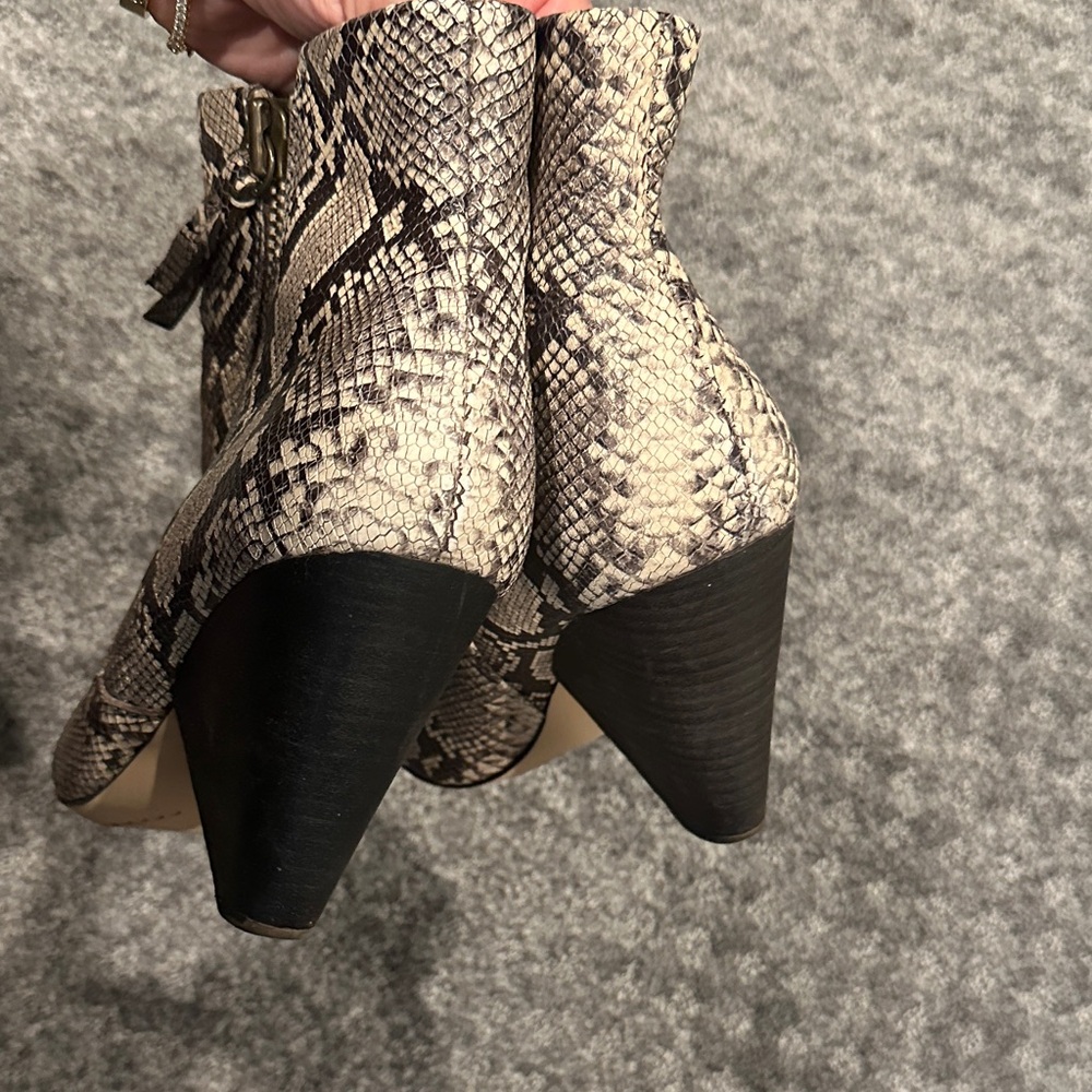 Splendid Snakeskin Pattern Ankle Booties - image 4